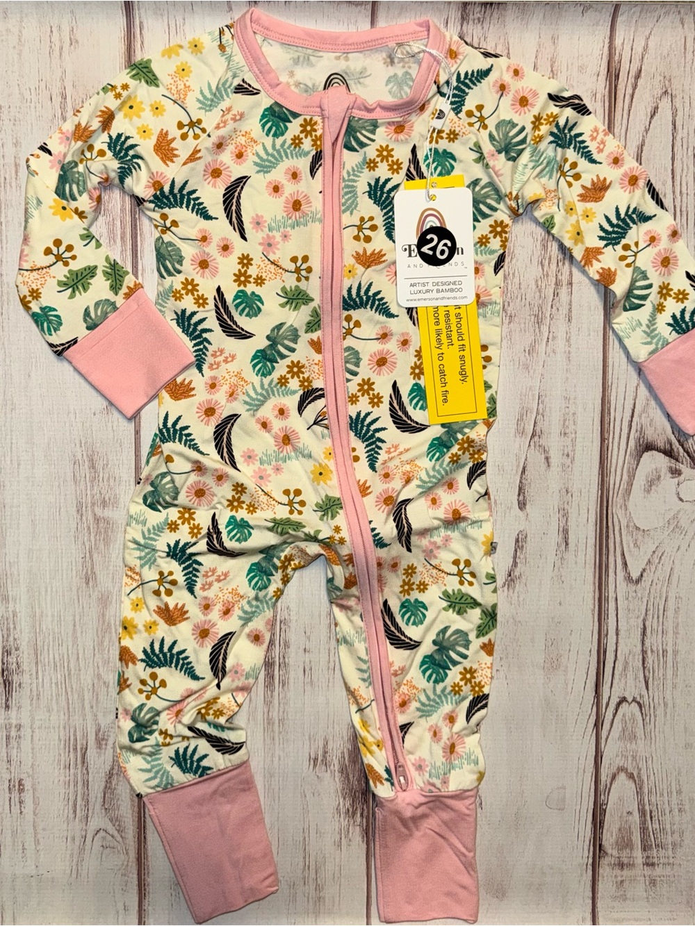Emerson and Friends Tropical Bloom Bamboo Convertible Pajama